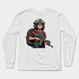 The Little Girl and a Gun Long Sleeve T-Shirt